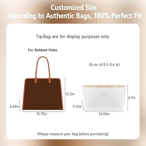 Purse Organizer Insert Compatible with Goyard Hardy Bag Organizer, Upgraded Dupontpaper Lightweight Handbag Inner - Single Compartment in Saudi Arabia