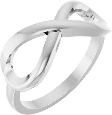 14k Gold or Sterling Silver Infinity-Inspired Ring Fine Jewelry for Women Gifts for Her, Size 7 in Saudi Arabia