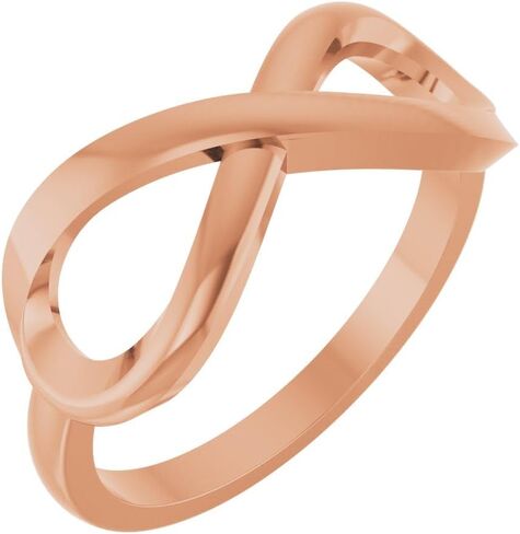 14k Gold or Sterling Silver Infinity-Inspired Ring Fine Jewelry for Women Gifts for Her, Size 7 in Saudi Arabia