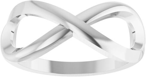 14k Gold or Sterling Silver Infinity-Inspired Ring Fine Jewelry for Women Gifts for Her, Size 7 in Saudi Arabia