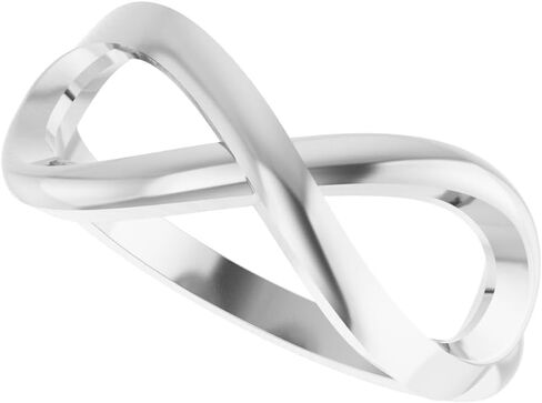 14k Gold or Sterling Silver Infinity-Inspired Ring Fine Jewelry for Women Gifts for Her, Size 7 in Saudi Arabia