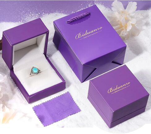 Genuine Turquoise Rings for Women 925 Sterling Silver Western Rings Nature Gemstone Western Vintage Real Turquoise Ring Jewelry for Women in Kuwait