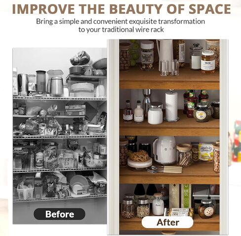 Wire Shelf Covers, Bamboo Wire Rack Covers for Pantry, Closet (5pcs, 22" W x 16" D) in Saudi Arabia