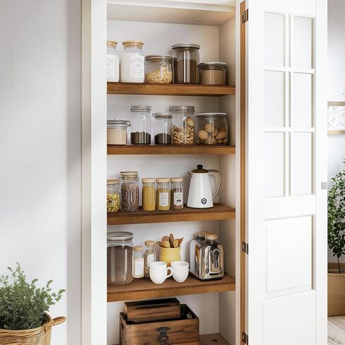 Wire Shelf Covers, Bamboo Wire Rack Covers for Pantry, Closet (5pcs, 22" W x 16" D) in Saudi Arabia