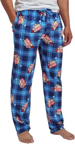 Kirby All-Over Print Men's Lightweight Plush Fleece Sleep Pajama Pants in Saudi Arabia