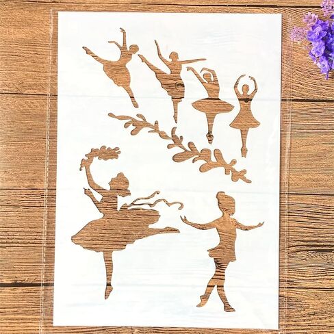 Tiamech A4 Beauty African Girl Stencil للطلاء على الخشب القابل لإعادة الاستخدام ، فتاة ، طبقات ، استنسل DIY ، التلوين ، حجم زخرفة ، 8.3 × 11.7 بوصة ، قالب in Kuwait