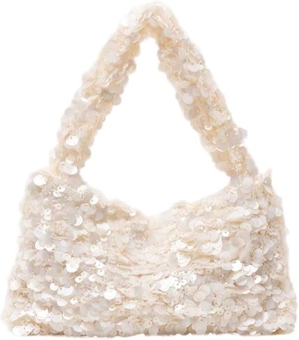 Floerns Women's Elegant Shiny Sequin Hobo Bags Sparkly Summer Party Cute Mini Handbag in Saudi Arabia