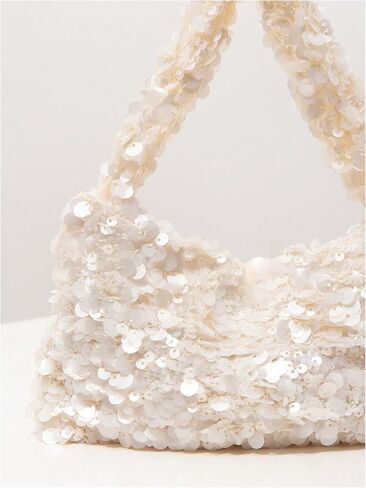 Floerns Women's Elegant Shiny Sequin Hobo Bags Sparkly Summer Party Cute Mini Handbag in Saudi Arabia