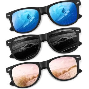 نظارات شمسية CGID للرجال والنساء مستقطبة خفيفة الوزن وظلال سوداء كلاسيكية UV400 للقيادة وصيد الأسماك والجولف in Kuwait