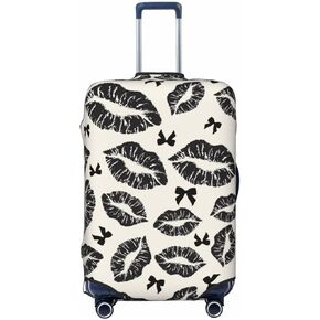 Travel Luggage Cover Pink Bow Dot, High Elasticity Washable Travel Baggage Protector Case Fits 26-28 in in Kuwait
