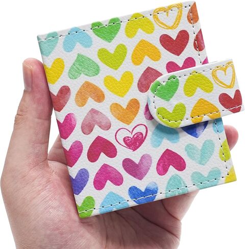 Vienrose Mini Photo Album for 2x3 Inch Films, 52 Pockets Small Album Book for Fujifilm Instax Mini & Polaroid Instant Photos, Faux Leather Pocket Size Album, Full of Heart Pattern in Saudi Arabia