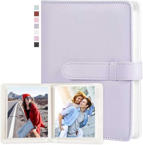 Lifting Photo Album 4x6 with 68 Pockets，Premium Vegan Leather Cover Small Photo Album Book，Mini Picture Album for Family Birthday Anniversary Baby Vacations (Black) in Saudi Arabia