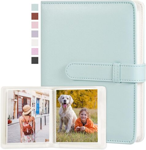 Lifting Photo Album 4x6 with 68 Pockets，Premium Vegan Leather Cover Small Photo Album Book，Mini Picture Album for Family Birthday Anniversary Baby Vacations (Black) in Saudi Arabia