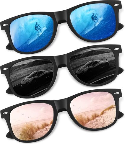 نظارات شمسية CGID للرجال والنساء مستقطبة خفيفة الوزن وظلال سوداء كلاسيكية UV400 للقيادة وصيد الأسماك والجولف in Kuwait