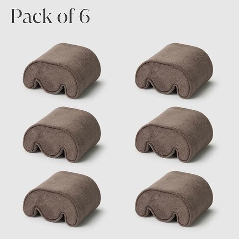 TAWBURY Watch Pillows - Pack of 6, 2-inch Wide 'M' Shaped Cushions for 6.5 to 7.7-inch Wrists (Brown) in Saudi Arabia