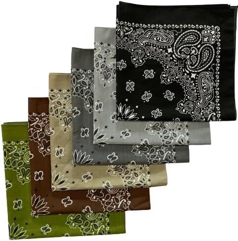 burlapfabric.com مجموعة متنوعة من 6 عبوات مصنوعة في الولايات المتحدة الأمريكية منديل بيزلي مقاس 22 بوصة 100% قطن in Kuwait