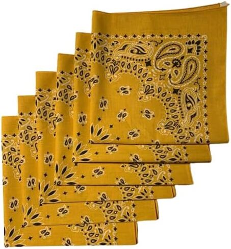 burlapfabric.com مجموعة متنوعة من 6 عبوات مصنوعة في الولايات المتحدة الأمريكية منديل بيزلي مقاس 22 بوصة 100% قطن in Kuwait