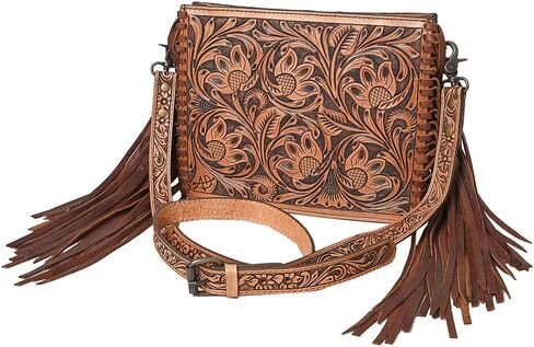 American Darling Crossbody Hand Tooled Genuine Western Leather Women's Bag| Handcrafted Bag in Kuwait