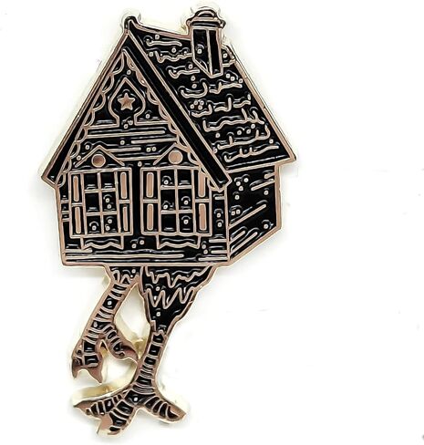 دبوس المينا Witch Pin Baba Yaga - السلسلة القوطية - دبوس طية صدر السترة من المينا - شارة مطلية للملابس والحقائب والأشرطة in Saudi Arabia