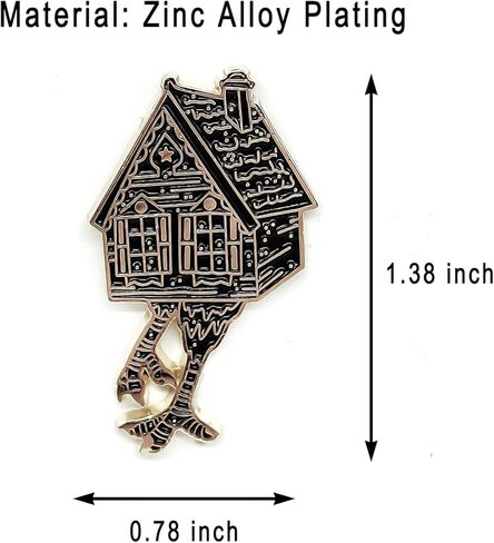 دبوس المينا Witch Pin Baba Yaga - السلسلة القوطية - دبوس طية صدر السترة من المينا - شارة مطلية للملابس والحقائب والأشرطة in Saudi Arabia
