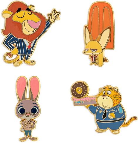 مجموعة دبابيس المينا من Loungefly Disney Zootopia مكونة من 4 قطع in Saudi Arabia