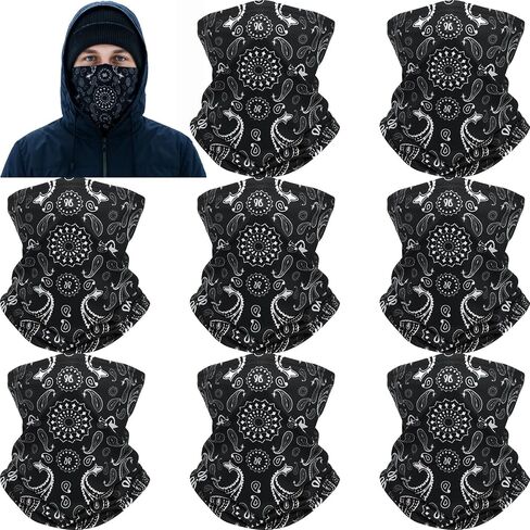 8 قطع من وشاح قناع الوجه من الصوف المقاوم للرياح لتدفئة الرقبة والشتاء للرجال والنساء للرياضة في الطقس البارد in Saudi Arabia