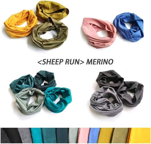 SHEEP RUN 100% Merino Wool Lightweight Wicking Breathable Hiking Unisex Multipurpose Tube Mask Neck Gaiter in Saudi Arabia