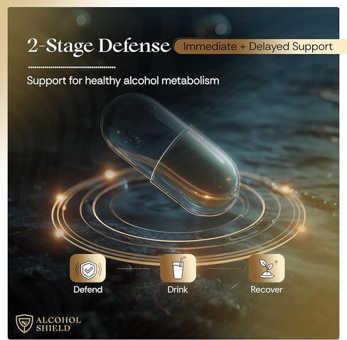 Defend Hangover Supplement | Dual-Phase Alcohol Recovery & Liver Support | Feel Better After Drinking | Probiotic & Digestive Support | Next-Day Balance & Focus | 14 Single-Serve Sachets in Saudi Arabia
