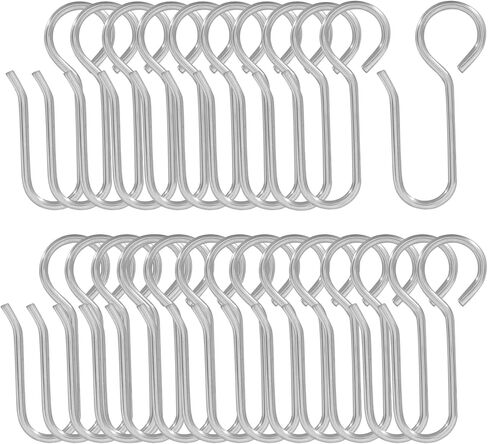 180 Pack S-Shaped Metal Curtain Track Hooks, Small Drapery Hooks Drape Pins, Ceiling Curtain Track Holders for Indoor/Shower/Window in Saudi Arabia