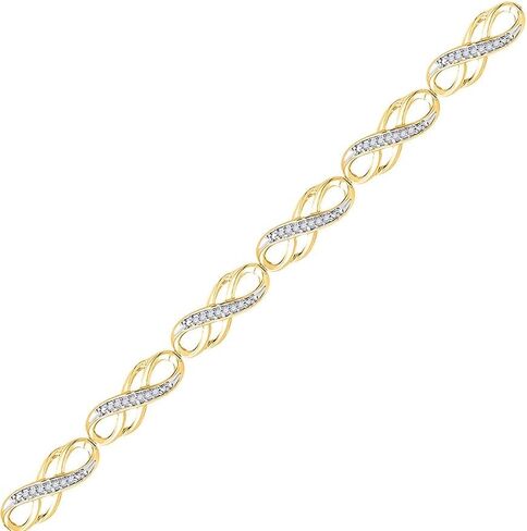 10kt الذهب الأصفر جولة الماس إنفينيتي سوار 1/4ct in Saudi Arabia