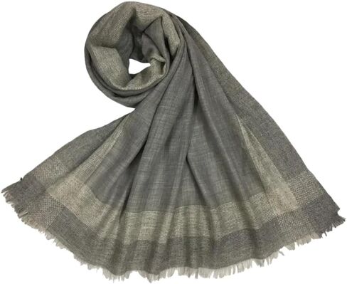 وشاح كشمير منقوش للسيدات، لف رقبة ناعم وسميك ودافئ، وشاح الباشمينا الترتان الاسكتلندي، رمادي منقوش in Kuwait