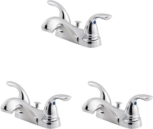 Pfister LG1435100 Pfirst Series 2-Handle 4 Inch Centerset Bathroom Faucet in Polished Chrome, Water-Efficient Model in Kuwait