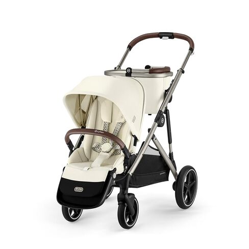 Cybex Gazelle S All-in-One Toddler and Baby Stroller with Over 20 Modular Configurations, Ergonomic Near-Flat Recline, Shopper Basket, and Compact Fold, Moon Black, Black Frame in Saudi Arabia