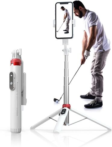 Auto Face Tracking Phone Holder for Phone, GoPro, Compact Camera, 360° Rotation Mount with Remote Compatible with Tripod, Rotating Stand for iPhone for Vlog, Streaming, Video, FaceTime, TIK Tok in Saudi Arabia