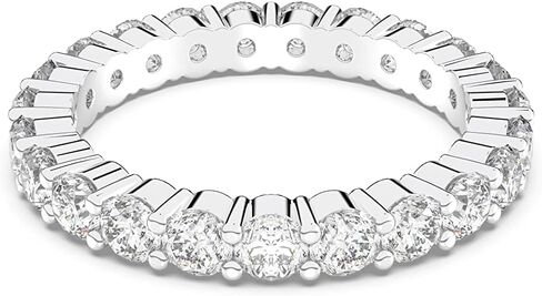 Swarovski Matrix Vittore Ring, Round Cut Clear Crystals, Rhodium and Rose Gold-Tone Finishes in Saudi Arabia