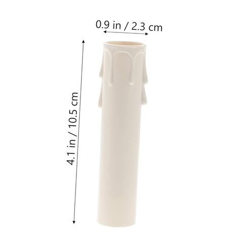 TEHAUX 24pcs Tear Drop Candle Covers Waterproof Plastic Candle Sleeves for Chandelier φ22x105mm Easy to Install for Home Decor and Parties in Saudi Arabia