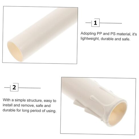 TEHAUX 24pcs Tear Drop Candle Covers Waterproof Plastic Candle Sleeves for Chandelier φ22x105mm Easy to Install for Home Decor and Parties in Saudi Arabia