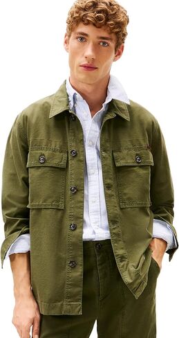 Tommy Hilfiger mens Cotton Utility Shirt Jacket With Two Pocket and Button Details in Saudi Arabia