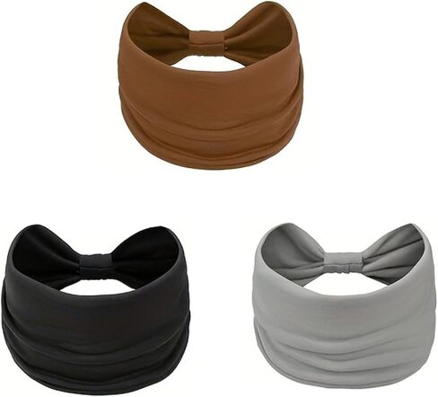 Elastic Wide Fashion Thick Knotted Sports Headbands for Women Comfortable and Stretchable for Yoga Running and Fitness in Saudi Arabia