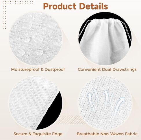 30 قطعة من أكياس الغبار لحقائب اليد والمحافظ، أكياس غبار للمحفظة مقاس 17 × 21 بوصة للتخزين، أكياس تخزين غير منسوجة قابلة للتنفس للمحافظ والأحذية والأحذية طويلة الرقبة والملابس وحقيبة تنظيم المنزل للسفر قابلة لإعادة الاستخدام in Kuwait