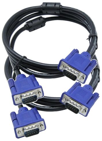 Kyper USKyper-1367 Monitor Cable 100 Pack 6ft 15 pin M/M VGA to VGA SVGA 1080P Full HD High Resolution for TV Computer Projector (100) in Kuwait