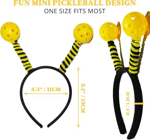 Pickleball Gifts Bee Head Boppers, Funny Pickleball Costume Headbands, 2 Pack Soft Velvet Party Decor, Cute Christmas Gifts for Players & Fans in Saudi Arabia