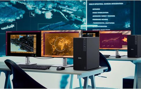 Dell OptiPlex 7010 Tower Computer, Intel i3-13100 4-Core (Beats i5-12400-T), 16GB RAM, 256GB NVMe SSD + 1TB HDD, USB-C, DisplayPort, HDMI, WiFi, Bluetooth, DVDRW, Windows 11 Pro, Black Desktop in Saudi Arabia