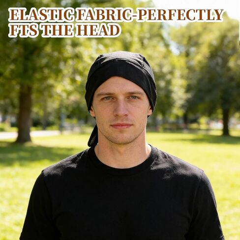 Bandanas Skull Caps Sports Skull Cap Helmet Liner Cycling Hat Durags Motorcycle Breathable Bandana Sweat Wicking Cooling for Men Women Running Cycling Motorcycle Black in Saudi Arabia