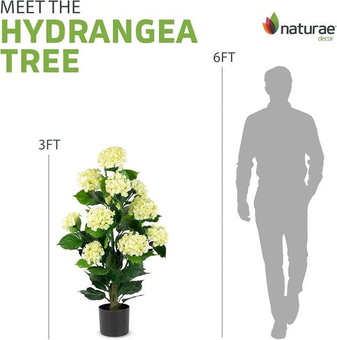 شجرة الكوبية الوردية من Naturae Decor - شجرة زهور صناعية داخلية وخارجية نابضة بالحياة - مقاومة للأشعة فوق البنفسجية - ارتفاع 91.48 سم in Kuwait