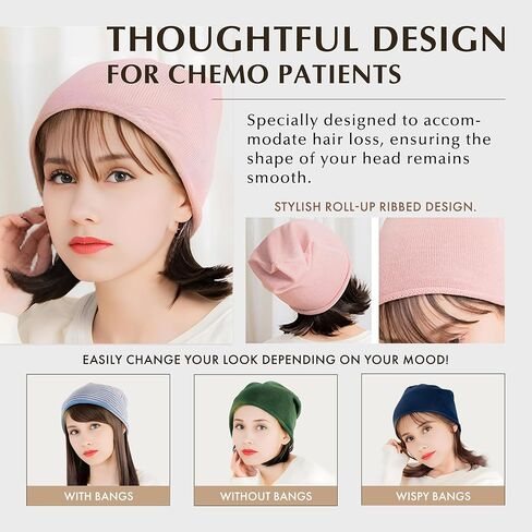 LINEASTORIA Organic Cotton Care Hat - Gentle on Skin, Ideal for Cancer Patients, Made in Japan, All-Season in Saudi Arabia
