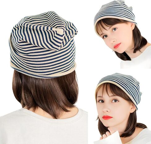 LINEASTORIA Organic Cotton Care Hat - Gentle on Skin, Ideal for Cancer Patients, Made in Japan, All-Season in Saudi Arabia