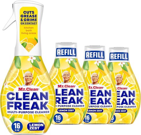 Mr. Clean Clean Freak Multi Surface Cleaning Spray, Deep Cleaning Mist Starter Kit and Refill Bundle, Unstopables Fresh Scent, 64 fl oz in Kuwait