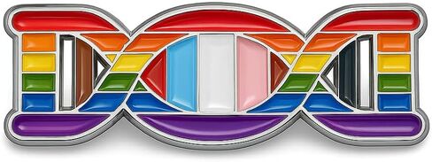دبوس مينا LGBTQ+ Pride - شارة "Born This Way" ذات اللون قوس قزح - بروش معدني لحقيبة الظهر أو القميص أو الياقة - ارتدي قصتك بفخر (مقياس أنيق ودقيق) in Kuwait