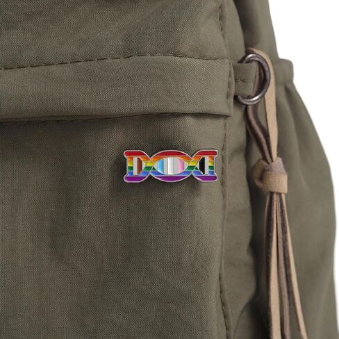 دبوس مينا LGBTQ+ Pride - شارة "Born This Way" ذات اللون قوس قزح - بروش معدني لحقيبة الظهر أو القميص أو الياقة - ارتدي قصتك بفخر (مقياس أنيق ودقيق) in Kuwait